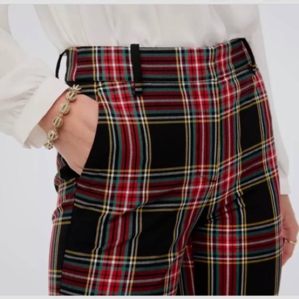J Crew Ruby Full Length Plaid Pants Work Office T… - image 5